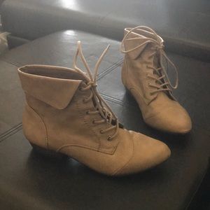 Worn twice pointy toe booties